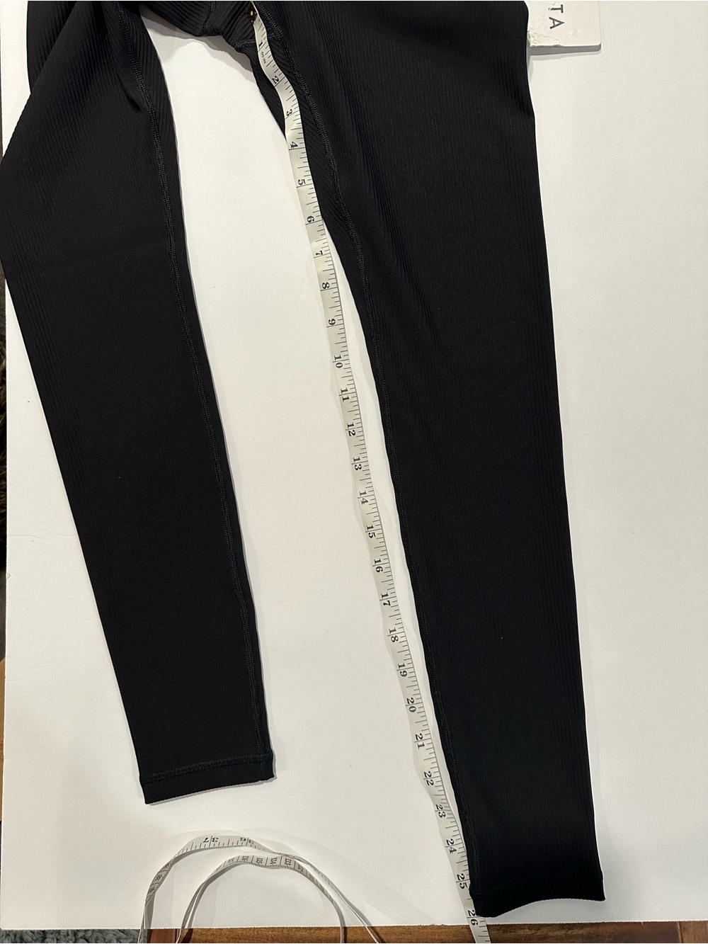 Athleta Elation Rib Tight Leggings Black XS NWT High Rise - Picture 8 of 14